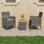 Gartenmöbel 3-teilig, synthetisches Rattan, graues Akazienholz von vidaXL, Gartensets - Ref: Foro24-3058367, Preis: 198,38 €,...