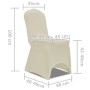 Stretch Chair Covers, 50 Pieces, Cream by vidaXL, Covers - Ref: Foro24-130340, Price: 153,95 €, Discount: %