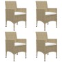 Garden furniture 5 pieces synthetic rattan and beige glass by vidaXL, Garden sets - Ref: Foro24-3058320, Price: 359,15 €, Dis...