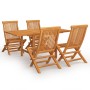 Garten-Essgruppe 5-teilig aus massivem Teakholz von vidaXL, Gartensets - Ref: Foro24-3059593, Preis: 416,22 €, Rabatt: %