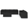 9-teiliges Gartenmöbel-Set und schwarze synthetische Rattankissen von vidaXL, Gartensets - Ref: Foro24-3059503, Preis: 953,65...