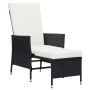 Set de muebles de jardín y cojines 3 pzas ratán sintético negro de vidaXL, Conjuntos de jardín - Ref: Foro24-3059371, Precio:...