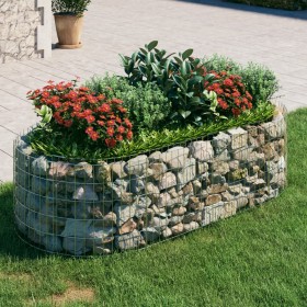 Arriate de gaviones de hierro galvanizado 200x100x50 cm de vidaXL, Maceteros y jardineras - Ref: Foro24-152040, Precio: 68,38...