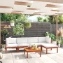 Garden furniture 6 pcs cream cushions solid acacia wood by vidaXL, Garden sets - Ref: Foro24-3057881, Price: 612,15 €, Discou...