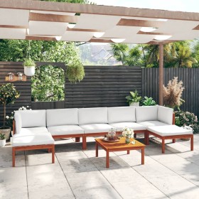 Garden furniture 8 pcs cream cushions solid acacia wood by vidaXL, Garden sets - Ref: Foro24-3057906, Price: 887,00 €, Discou...