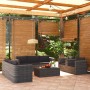 Garden furniture set 9 pieces and gray synthetic rattan cushions by vidaXL, Garden sets - Ref: Foro24-3059491, Price: 1,00 €,...