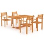 Garten-Essgruppe 5-teilig aus massivem Teakholz von vidaXL, Gartensets - Ref: Foro24-3059547, Preis: 482,43 €, Rabatt: %