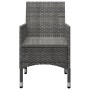 Garden furniture 3 pieces synthetic rattan gray tempered glass by vidaXL, Garden sets - Ref: Foro24-3058359, Price: 185,08 €,...