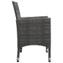 Garden furniture 3 pieces synthetic rattan gray tempered glass by vidaXL, Garden sets - Ref: Foro24-3058359, Price: 185,08 €,...