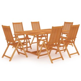 Conjunto de comedor de jardín 7 piezas madera maciza de teca de vidaXL, Conjuntos de jardín - Ref: Foro24-3059540, Precio: 75...