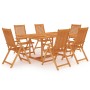 Garten-Essgruppe 7-teilig aus massivem Teakholz von vidaXL, Gartensets - Ref: Foro24-3059540, Preis: 766,17 €, Rabatt: %