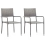 Set comedor jardín 3 pzas ratán sintético gris antracita y gris de vidaXL, Conjuntos de jardín - Ref: Foro24-3059441, Precio:...