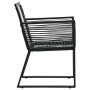 5-teiliges Garten-Esszimmerset aus schwarzem PVC-Rattan von vidaXL, Gartensets - Ref: Foro24-3058282, Preis: 387,66 €, Rabatt: %