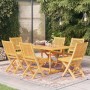 7-piece solid teak wood garden dining set by vidaXL, Garden sets - Ref: Foro24-3059577, Price: 785,31 €, Discount: %