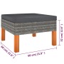 Set de muebles de jardín 9 pzas y cojines ratán sintético gris de vidaXL, Conjuntos de jardín - Ref: Foro24-3059721, Precio: ...