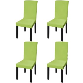 Funda para silla elástica recta 4 unidades verde de vidaXL, Fundas - Ref: Foro24-131427, Precio: 17,11 €, Descuento: %