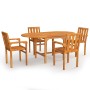 Conjunto de comedor de jardín 5 piezas madera maciza de teca de vidaXL, Conjuntos de jardín - Ref: Foro24-3059591, Precio: 76...