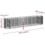 Galvanized iron gabion bed 500x100x100 cm by vidaXL, Pots and planters - Ref: Foro24-152048, Price: 170,94 €, Discount: %