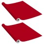 Láminas autoadhesivas muebles 2 uds PVC rojo 500x90 cm de vidaXL, Láminas para ventana - Ref: Foro24-3059653, Precio: 22,84 €...