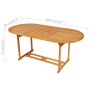 Conjunto de comedor de jardín 9 piezas madera maciza de teca de vidaXL, Conjuntos de jardín - Ref: Foro24-3059564, Precio: 1,...