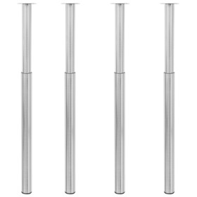 Telescopic table legs 4 pcs brushed nickel 710-1100 mm by vidaXL, Table legs - Ref: Foro24-3051487, Price: 94,79 €, Discount: %