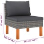 Set de muebles de jardín 6 pzas y cojines ratán sintético gris de vidaXL, Conjuntos de jardín - Ref: Foro24-3059712, Precio: ...