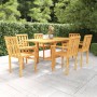 Garten-Essgruppe 7-teilig aus massivem Teakholz von vidaXL, Gartensets - Ref: Foro24-3059600, Preis: 788,99 €, Rabatt: %