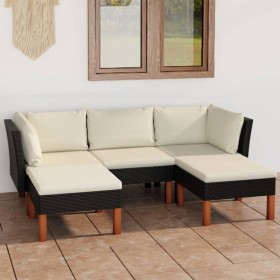 5-piece garden furniture set and black synthetic rattan cushions by vidaXL, Garden sets - Ref: Foro24-3059733, Price: 307,99 ...