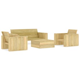 Gartenmöbel-Set 4-teilig aus imprägniertem Kiefernholz von vidaXL, Gartensets - Ref: Foro24-3053198, Preis: 593,89 €, Rabatt: %