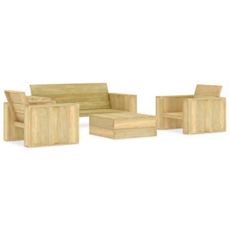 Gartenmöbel-Set 4-teilig aus imprägniertem Kiefernholz von vidaXL, Gartensets - Ref: Foro24-3053198, Preis: 647,58 €, Rabatt: %