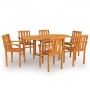 Garden dining set 7 pieces solid teak wood by vidaXL, Garden sets - Ref: Foro24-3059592, Price: 974,50 €, Discount: %