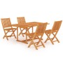 Garten-Essgruppe 5-teilig aus massivem Teakholz von vidaXL, Gartensets - Ref: Foro24-3059551, Preis: 497,81 €, Rabatt: %