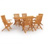 7-teilige Garten-Essgarnitur aus massivem Teakholz von vidaXL, Gartensets - Ref: Foro24-3059596, Preis: 549,99 €, Rabatt: %