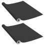 Láminas autoadhesivas muebles 2 uds PVC negro 500x90 cm de vidaXL, Láminas para ventana - Ref: Foro24-3059652, Precio: 27,02 ...