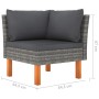 Set de muebles de jardín 9 pzas y cojines ratán sintético gris de vidaXL, Conjuntos de jardín - Ref: Foro24-3059722, Precio: ...