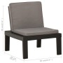 4-piece garden furniture set with gray plastic cushions by vidaXL, Garden sets - Ref: Foro24-3059830, Price: 256,98 €, Discou...