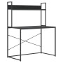 Black engineered wood computer desk 110x60x138cm by vidaXL, Desks - Ref: Foro24-30204, Price: 98,64 €, Discount: %