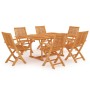 Garten-Essgruppe 7-teilig aus massivem Teakholz von vidaXL, Gartensets - Ref: Foro24-3059550, Preis: 866,99 €, Rabatt: %