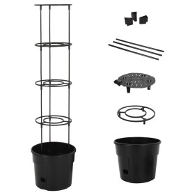 Anthracite polypropylene tomato planter Ø29.5x115 cm by vidaXL, Pots and planters - Ref: Foro24-152209, Price: 28,99 €, Disco...