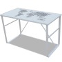 Rectangular desk with map print by vidaXL, Desks - Ref: Foro24-241162, Price: 82,53 €, Discount: %