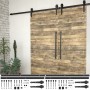 Sliding door hardware kit black steel 2 units 200 cm by vidaXL, doorframes - Ref: Foro24-3059839, Price: 108,52 €, Discount: %