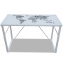 Rectangular desk with map print by vidaXL, Desks - Ref: Foro24-241162, Price: 82,53 €, Discount: %