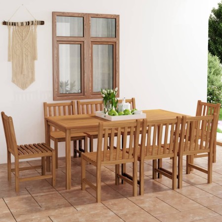 9-piece solid teak wood garden dining set by vidaXL, Garden sets - Ref: Foro24-3059942, Price: 1,00 €, Discount: %