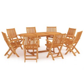 Garden dining set 9 pieces solid teak wood by vidaXL, Garden sets - Ref: Foro24-3059562, Price: 1,00 €, Discount: %