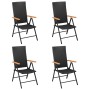 5-teiliges Garten-Esszimmerset in Schwarz und Braun von vidaXL, Gartensets - Ref: Foro24-3060078, Preis: 505,44 €, Rabatt: %