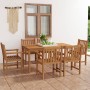 Conjunto de comedor de jardín 7 piezas madera maciza de teca de vidaXL, Conjuntos de jardín - Ref: Foro24-3059940, Precio: 1,...