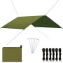 Green outdoor tarpaulin 4x4 m by vidaXL, Umbrellas - Ref: Foro24-93061, Price: 48,17 €, Discount: %