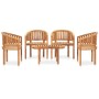 5-piece solid teak wood garden furniture set by vidaXL, Garden sets - Ref: Foro24-3059963, Price: 749,34 €, Discount: %