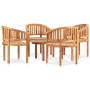 5-piece solid teak wood garden furniture set by vidaXL, Garden sets - Ref: Foro24-3059963, Price: 749,34 €, Discount: %