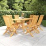 Garden dining set 7 pieces solid teak wood by vidaXL, Garden sets - Ref: Foro24-3059586, Price: 684,61 €, Discount: %